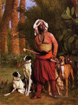 El maestro negro de los perros árabes Jean Leon Gerome Pinturas al óleo